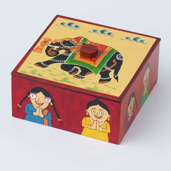 Wooden 4 boxex dry fruit box (Empty) - Image 4